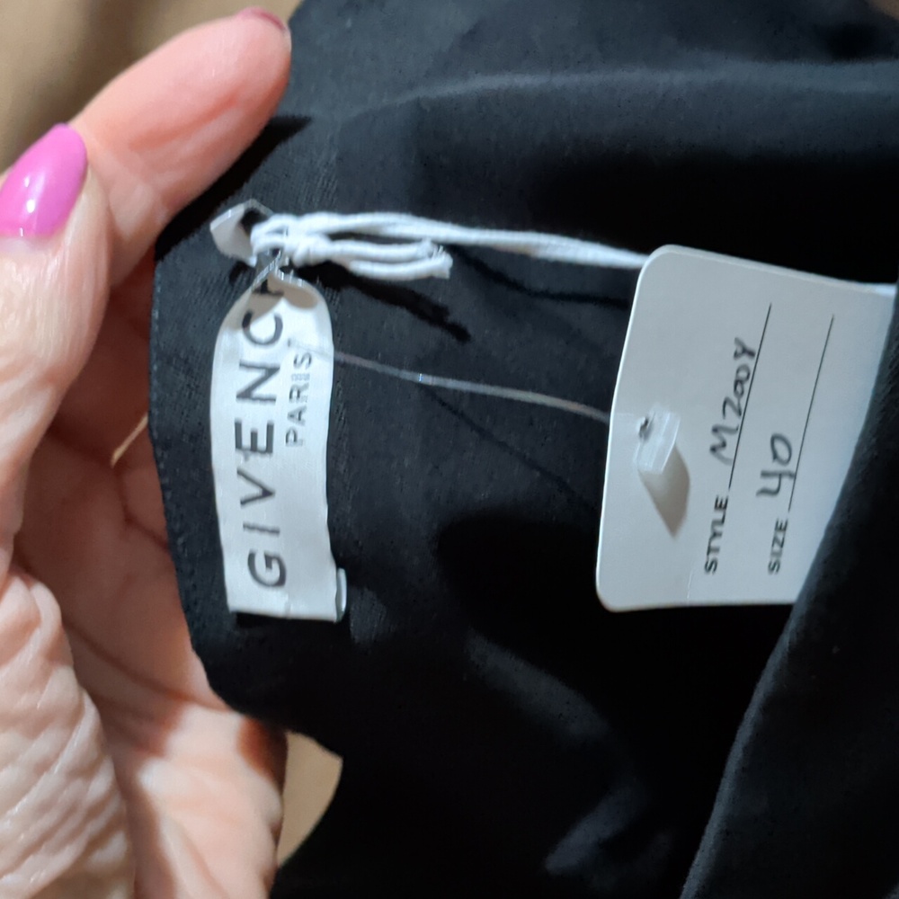NWT Sz 40 French Givenchy Wool caddy skirt With Plisse Panel and Golden Buttons - Picture 8 of 11